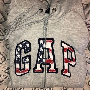 American Flag Stars and Stripes Gap Hoodie
